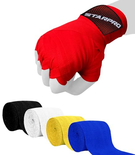 Starpro Fasce per Mani messicane Thump n ’Loop | Bende in Cotone Tessuto di Carbonio | Multi Colori | for Boxe Sparring Muay Thai Kickboxing Karate Arti Marziali Palestra Fitness | 2.55m 3.5m 4.5m