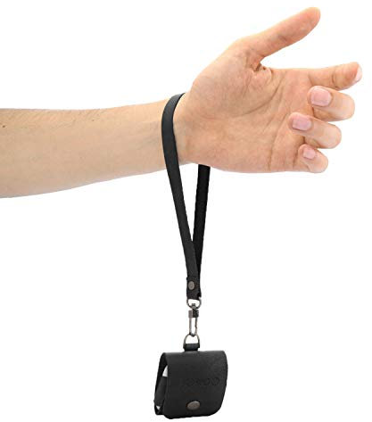 Londo Étui en Cuir Véritable Compatible avec Apple Airpods & Airpods 2, Pochette avec Sangle, Housse de Protection