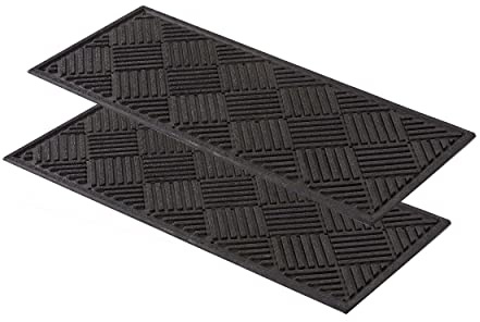 Astra Tappeto in gomma per porte esterne 25x60 cm set di 2 - Dynamic Tappeto in gomma per porte esterne antiscivolo - zerbino esterno - altezza: 9mm