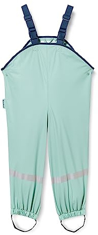 Playshoes Pantalones de lluvia unisex para niños, de forro polar, talla 29, verde 98, 29-verde, 98 cm