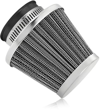 JNNJ Filtre D'admission D'air Pour Moto, Filtre à Air Pour Motos De Sport, Filtre à Air Universel à Double Couche En Acier, Pour La Plupart Des Motos, Scooter, Moteur, Motocyclette(42mm)