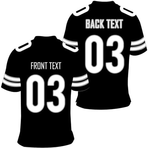 Personalisiert American Football Trikot Personalisierbar Teamname und Nummerm Fußballtrikot Anpassbare Sportuniform für Jugendliche Männer Frauen Geschenk