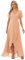 Ever-Pretty Robe pour Mariage Invité Femme Longue Asymétrique Manches Courtes Col V Fendue Fluide Chic Rose Foncé 38
