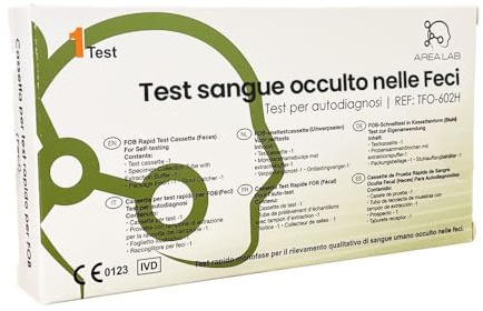 3X Test per la Rilevazione del Sangue Occulto nelle Feci | Test FOB || Test Colon Retto | Certificato CE0123 || Risultato in 5 Minuti | Sigillato e Sterile || Registrato al Ministero della Salute (3)