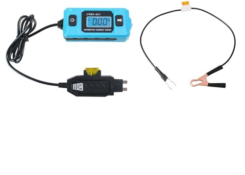 Tester di corrente di sicurezza per auto, 12 V, analizzatore di perdite per auto, con display LCD e luce blu, campo di misurazione 0,01-19,99 A, modello CNBJ-611, per auto e veicoli commerciali (CNBJ