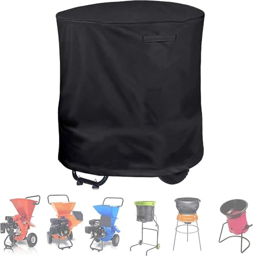 Small Wood Chipper Cover for Farmer Helper BX52 2016-2026, Water Dust Resistant, Outdoor Protection for Compact Chippers, Fits Most Mini Chippers,B Black