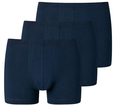 Schiesser Herren 3 PACK Unterwäsche Shorts mit weichem Bund Bio Baumwolle Multipack - 95/5 Organic, dunkelblau_173988, 6/ L
