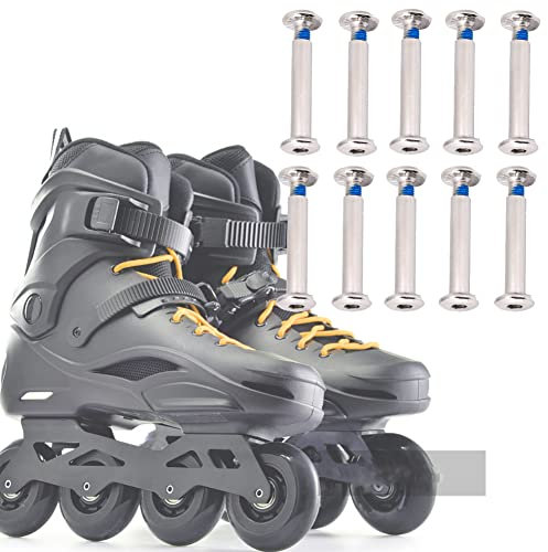 Tyenaza 10 Stück Lnliner Verschraubung, Inline Skating Schrauben Beschläge Skating Schuhe Schrauben Werkzeuge Radschraube Schraubenbeschläge Inline Skating Ersatz(31mm)