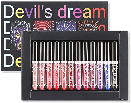 Set di Lucidalabbra Opaco Idratante, FantasyDay 6 Pcs Rossetto Matte Lunga Durata Liquido Kit Rimpolpante Tinta Labbra - Compleanno Trucco Regalo Rossetti lipstick Lipgloss Makeup per Donna Ragazze