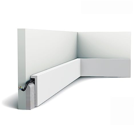 Orac Decor - ORAC DECOR ZOCALO CUBRE RODAPIE 200x10x2,2 CM SX171 RAL9003, Blanco
