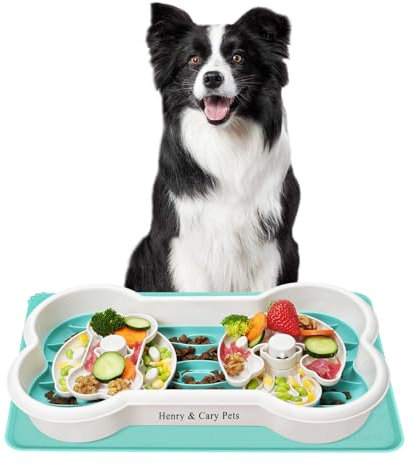 Slow Feeder Hundenäpfe Große Rasse, Hund Slow Feeder Bowl, Hund Puzzle Spielzeug Feeder, Slow Down Eating, Reduziert Schlucken & Angst, Spaß Essen Hundenapf für kleine/mittelgroße/große Hunderasse