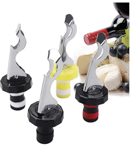 Jieddey Lever Flaschenverschlüsse mit Hebel,8 PCS Hebelarm Flaschenstopfen Wiederverwendbare Flaschenverschluß Bierflasche Flaschenverschluss Universal Vakuum Stecker Wein Stopfen Flaschenverschluss