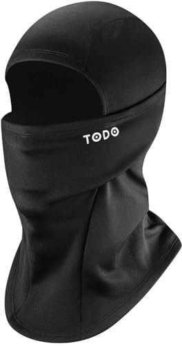TODO Warme Balaclava Herren Winter Sturmhaube Fahrrad Mottorad Ski Sturmhaube, Skihaube, Gesichtsschutz Universalgröße für Erwachsene (TK, Schwarz)