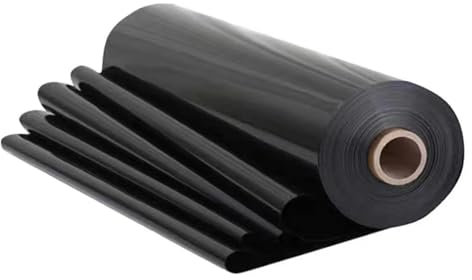 GSHUR Film en polyéthylène noir - 3 m x 4 m - 1300 g - Film plastique épais - Film plastique anti-poussière - Indéchirable - Pour jardinage, serre