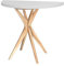 RAGABA JUBI - Mesa semicircular extensible (90 cm), color gris perla
