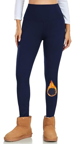 Ulknyss Leggings Donna Invernali Vita Alta Leggins Termici Sportivi Yoga Opachi Pantaloni Felpati per l'inverno Caldi