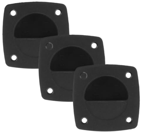 Toyvian 3 Pièces Poignée De Levage Affleurante en Nylon pour Trappe De Bateau Poignée Encastrée avec Vis 2.32X2.32X0.79In pour Casier D'Écoutille Porte De Cabine Nautisme Accessoire Bateau