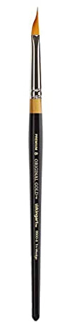KINGART Premium Original Gold 9900-8 Miracle Wedge TRI Brush Series Artist Brush, Golden Taklon Synthetic Hair, Short Handle, for Acrylic, Watercolor, Oil and Gouache Painting, Size 8