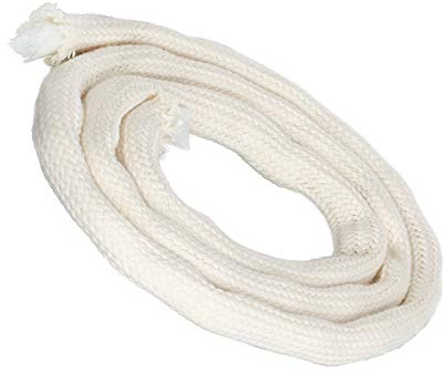 NKlaus 5 meter veke med glasfiber veke rund Ø 10mm för smältande ljus spritlampa oljelampa för renad lampolja paraffinolja trädgårdsbrännare paraffinlampa 1261