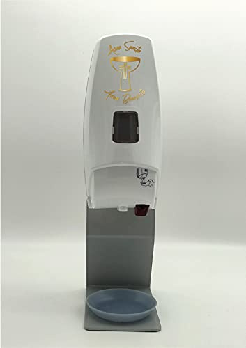 Dispensador automático para Agua Bendita de sobremesa. Diseño 3 Logo Color Dorado