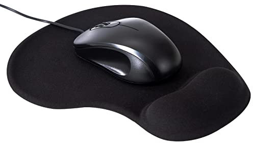 MoonSing Tappetino per Mouse con Supporto per Il Polso, Ergonomico Mousepad Poggiapolsi, Tappetino per Mouse da Gioco con Base Antiscivolo per Gaming Ufficio Computer Laptop Notebook, Nero