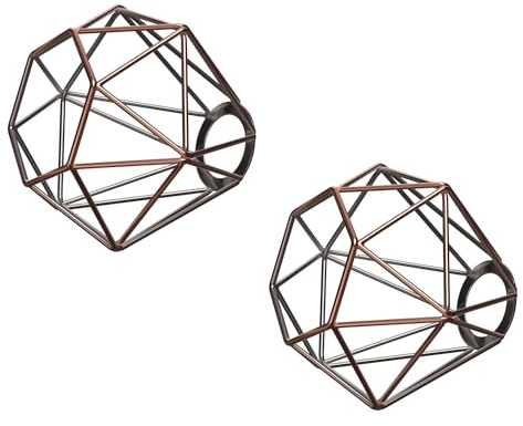 ledscom.de 2 piezas pantalla jaula, bronce, E27 / E14, 160mm Ø