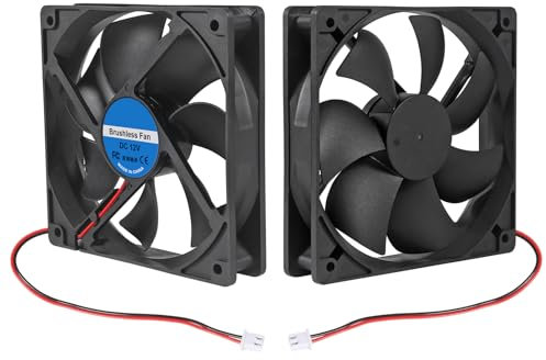 2Pcs DC 12V 12025 Fan 120x120x25mm 12cm 120mm Computer Case Fan DC 12V Cooling Fan for Server Chassis Power Inverter PC Cooling Fan 2Pin