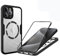 xinyunew 360 Grad Ganzkörper Handyhülle für iPhone 11 Pro Max Hülle mit Magsafe,Eingebaut Glas Schutzfolie,Komplettschutz HandyHülle Magnetisch Stoßfest Case für iPhone 11 Pro Max Schutzhüllen,Schwarz