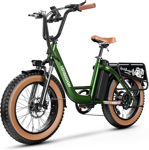 EUY 1500W Peak Electric Bike for Adults, 48V 20Ah Removable Battery Electric Bicycle, 20''×4.0 Fat Tire Ebike,Fast Cargo Ebikes,Commute Mountain Step Thru E-Bike…
