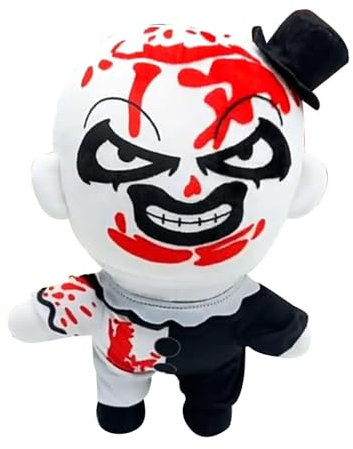 Terrifier 3 Plüschpuppe, Killerclown-Plüschspielzeug, Terri-Fier-Stofftierpuppe, Horror-Anime-Plüschfigur, Filmcharakter-Plüschtier, weiche Horrorfigur-Stofftier, Anime-Figurenpuppe