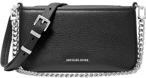 Michael Kors Bryant Small Convertible Crossbody Bag, Bandoulière Femme, Ferrures argentées/Noires, Taille Unique
