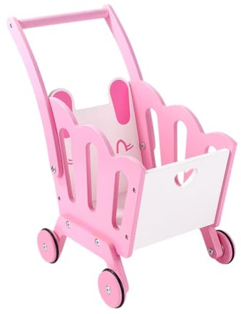 HuadaXtai Chariot de courses pour enfants, jeu de simulation, jouet d'apprentissage et de développement, chariot d'épicerie pour tout-petits, cadeau, Rose