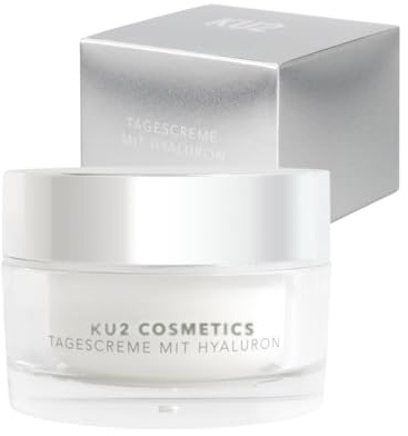 KU2 Cosmetics Hyaluron Tagescreme Gesicht –Feuchtigkeitsspendende Gesichtspflege für glattere, prallere Haut – Gesichtscreme für Damen & Herren, 50ml