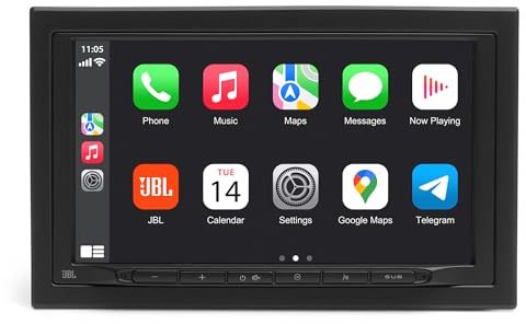 JBL Legend 700 2-DIN 7 Touchscreen Car Stereo with Wireless Apple CarPlay & Android Auto, Bluetooth, 4x50W Output, 16-Band EQ, Subwoofer Control, DAB/DAB+ Radio, and 6 Preamp Outputs