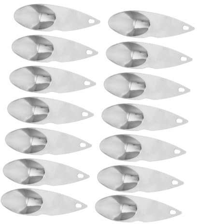 Cabilock 14 Piezas Cuchillo De Kiwi Cortador De Fruta Palas Para Extraer Pulpa Cucharas Portátiles Para Kiwi De Acero Inoxidable Casa Viaje
