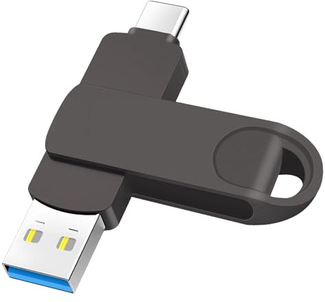 LZKNZT USB C Stick 512GB USB-Stick mit USB-C & USB-A 2-in-1 Metall Speicherstick Plug & Play Kompatibel mit Smartphone/Tablet/PC Schnelles OTG-Flashlaufwerk