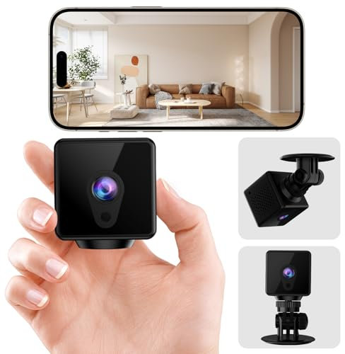 ChapStick Mini Kamera, 1080P Überwachungskamera Innen Live Übertragung Mobile APP Kamera Überwachung Innen WiFi Kamera mit Batterie Baby Monitor mit Bewegungsmelder Sicherheitskamera mit Nachtsicht
