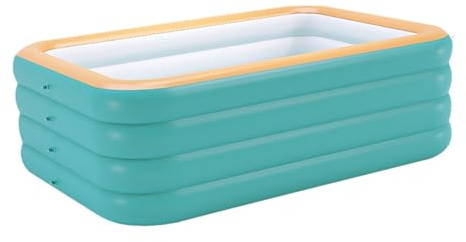 Blissbuilt Large Inflatable Pool For Adults & Kids - 10FT Family Swimming Pool With Thickened 4-Layer PVC,Outdoor Paddling Pool For Garden,Backyard,Summer Parties