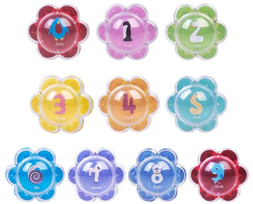 Schwimmendes Zahlenset – Poolspielzeug | Badespielzeug-Zahlen – Baby-Tier-Wasserspielspielzeug, Badewannen-Zahlen-Set, Lernaktivität, Duschspielzeug, geeignetes Geschenk für Kinder im Vorschulalter, 6