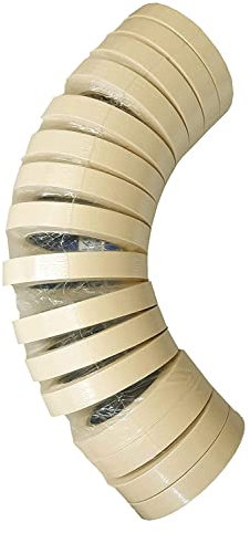 ACIT Cinta de carrocero para pintar, cinta de papel para enmascarar, Masking Tape, cinta de pintor, excelente adhesión (16 Rollos 19 mm)