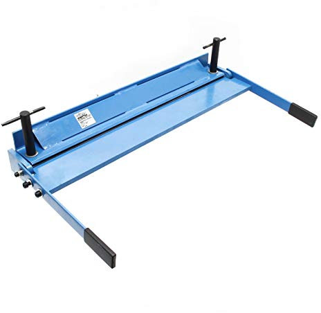 Wiltec Blechbiegemaschine 630 mm Arbeitsbreite, max. 135° Biegewinkel, Abkantbank zum Blech Abkanten aus Gusseisen in Blau und Grau