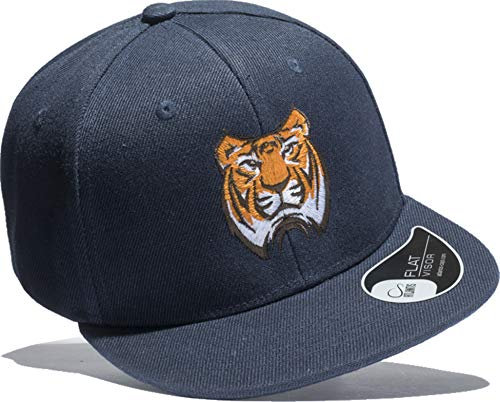 Baddery Kinder Cap : Tiger - Kappe Jungs Cappy Jungen Sommer Mütze (One Size Navy)