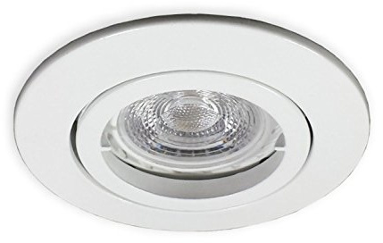 LICHT DISCOUNT 12V LED Einbaustrahler Modell 68 mm Lochbohrung | Einbaugehäuse weiss | 3W LED Leuchtmittel warmweiss