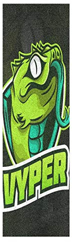 Mnsruu Lagarto Serpiente De Dibujos Animados Lindo Monopatín Papel de Lija Antideslizante Hoja Cinta de Agarre Lijas para Patineta Scooter Etiquetas engomadas (84 x 23 cm)