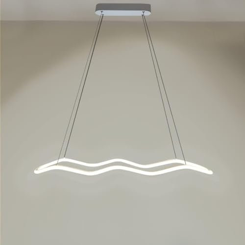 MAKA Lampadario a Sospensione LED | Plafoniera Led Soffitto Moderna | Luce Naturale 4000K | Lampada per Camera da Letto, Soggiorno, Cucina, Bagno | 48W 5200 Lumen | Lampadario Design Moderno