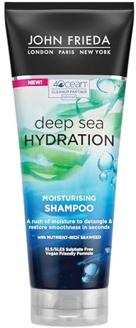 John Frieda Deep Sea Hydration Shampoo Feuchtigkeitsshampoo für coloriertes, trockenes, geschädigtes Haar, 250 ml