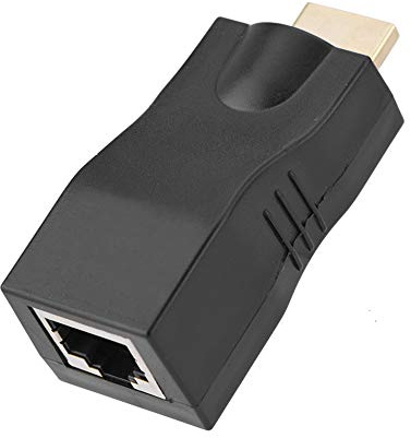 Dioche Adaptateur Hdmi à Rj45 Extender LAN Câble 2X Hdmi 30M à Rj45 Câble Réseau Extender Accessoires Convertisseur Répéteur sur Cat 5E Cat6