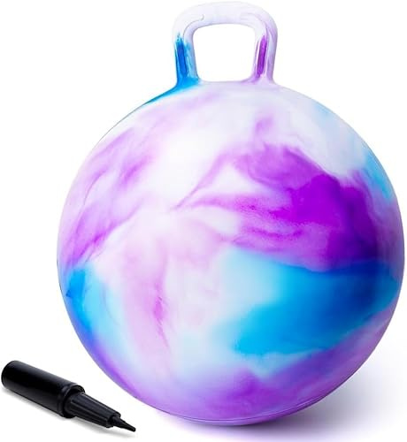 U&C Planet Balones Saltadores 45 cm Pelota de Salto para Niños 3-6 Pelota de Saltar Hinchable con Bomba Apto para Uso en Interiores y Exteriores Regalo Ideal