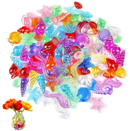 JPESYGFDK 90 Stück Tauchjuwel Pool Spielzeug, Edelsteine Für Kinder, Tauchspielzeug Für Kinder, Diamant Set Mit Meerestieren, Acryledelsteine, Tauchen Edelsteine Pool Spielzeug Für Mädchen Junge