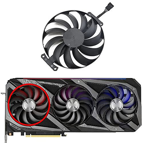 Dotodo 95 mm T129215SU Grafikkartenkühler für ASUS ROG STRIX OC GeForce RTX 3060 Ti 3070 3080 3090 Lüfter (Grafikkartenlüfter-A)